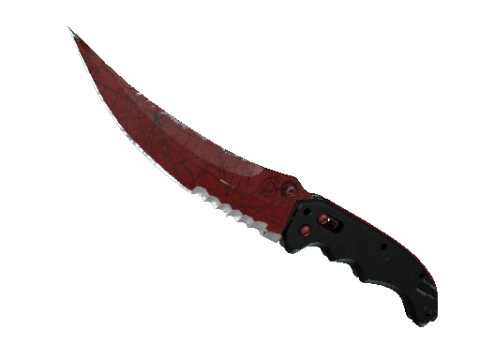 Dark red folding knife
